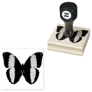 Mooie Stripe Butterfly Rubber Stamp Rubberstempel