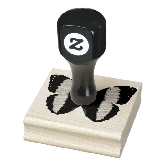 Mooie Stripe Butterfly Rubber Stamp Rubberstempel (Stempel)