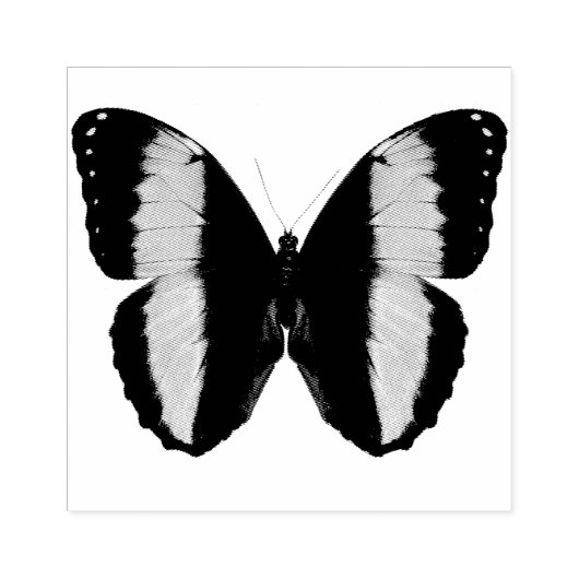 Mooie Stripe Butterfly Rubber Stamp Rubberstempel (Afrduk)