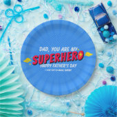 Mooie striphelders Vaderdag papieren borden Bordje (Feest)