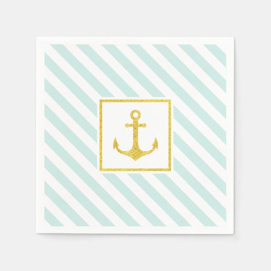 Mooie striptekening Golden Anchor Servet (Voorkant)