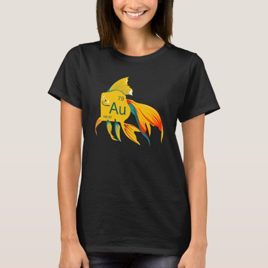 Mooie Stromende Goudvis Goud T-shirt (Voorkant)