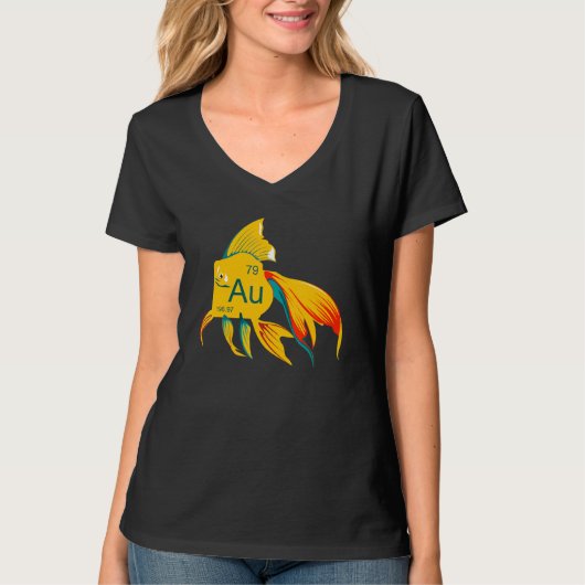 Mooie Stromende Goudvis Goud T-shirt (Voorkant)