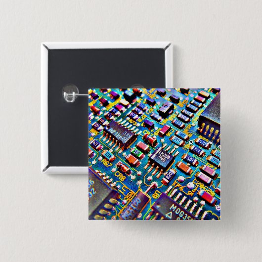 Mooie stroomkabel vierkante button 5,1 cm (Voorkant /achterkant)