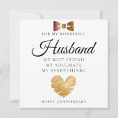 Mooie Stropdas Hoesband Jubileum Kaart (Voorkant)