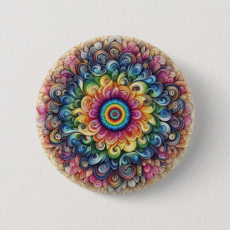 Mooie Stropdas-kleurstof regenboog kleuren Button