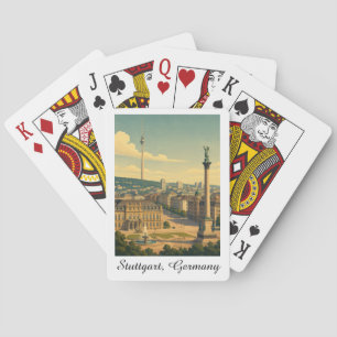 Mooie Stuttgart Duitsland Vintage Reis Pokerkaarten