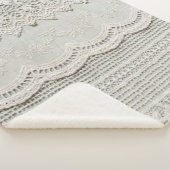 Mooie, subtiele, witte textielvlies dicht bij elka sherpa deken (3/4)