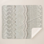 Mooie, subtiele, witte textielvlies dicht bij elka sherpa deken (Voorkant (horizontaal))