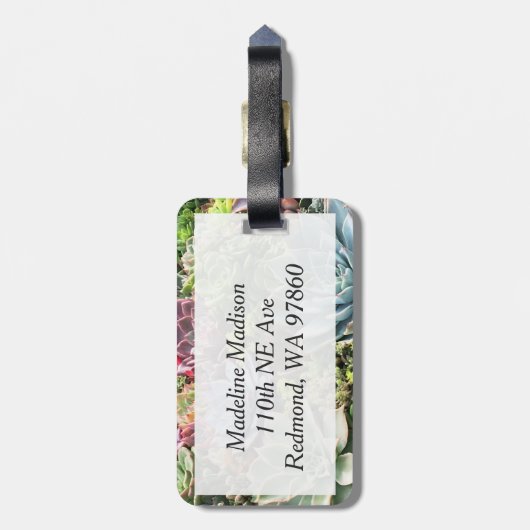 Mooie successen bagagelabel (Achterkant verticaal)