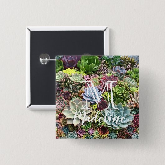 Mooie successen vierkante button 5,1 cm (Voorkant /achterkant)