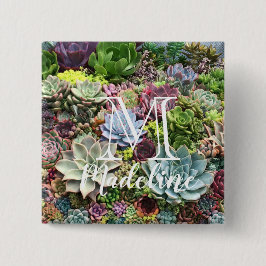 Mooie successen vierkante button 5,1 cm