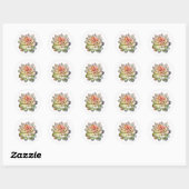 Mooie Succulent Flower Waterverf Ronde Sticker (Vel)