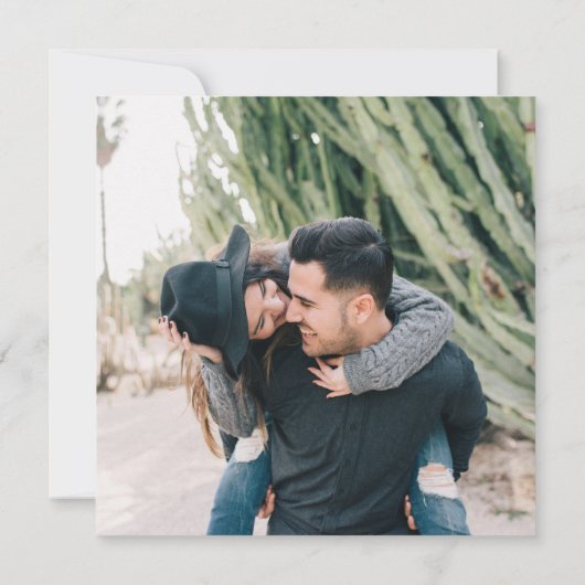 Mooie Succulente Cactus Sunset Boho Bruiloft Kaart (Achterkant)