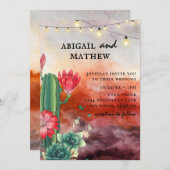 Mooie Succulente Cactus Verbrande Sinaasappel Brui Kaart (Voorkant / Achterkant)