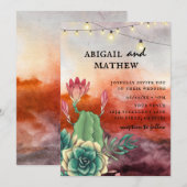 Mooie Succulente Zonsondergang Verbrande Sinaasapp Kaart (Voorkant / Achterkant)