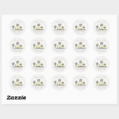 Mooie Succulenten Bruidsfeest Ronde Sticker (Vel)