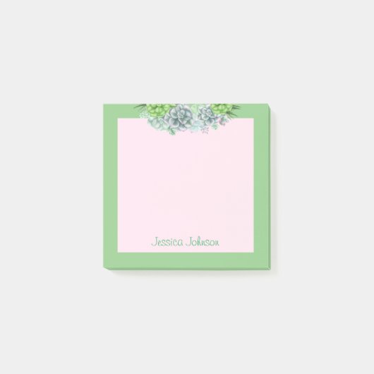 Mooie Succulenten Planten Liefhebbers Gepersonalis Post-it® Notes (Voorkant)