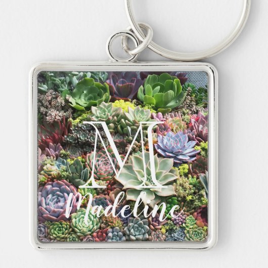 Mooie Succulenten Sleutelhanger (Voorkant)