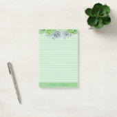 Mooie Succulents Lovers Personalized Lined Pos Post-it® Notes (Kantoor)