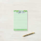 Mooie Succulents Lovers Personalized Lined Pos Post-it® Notes (Op bureau)