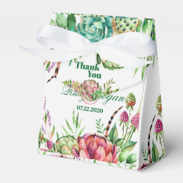 Mooie Succulents Wedding Favor Box Bedankdoosjes