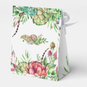 Mooie Succulents Wedding Favor Box Bedankdoosjes (Achterkant)