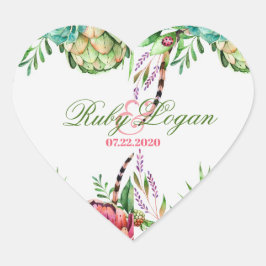 Mooie Succulents Wedding Stickers