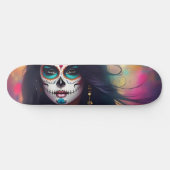 Mooie Sugar Skull Vrouw Schaats Deck Persoonlijk Skateboard (Horizontaal)