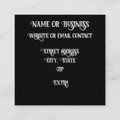 Mooie suikerschedel vierkante visitekaartje (Achterkant)