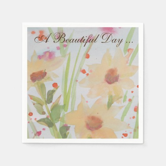 Mooie Summer Garden Party Cocktail servet (Voorkant)