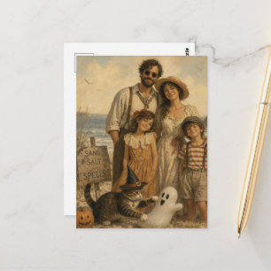 Mooie Summerween familie strandvakantie Briefkaart