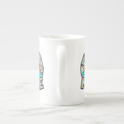 Mooie Sun Rise ~ Uplifting Message Graphic Porselein Kop (Achterkant)