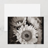 Mooie Sunflower Bouquet Foto in zwart-wit Briefkaart (Voorkant / Achterkant)