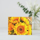 Mooie Sunflower Bouquet Gifts Briefkaart (Staand voorkant)