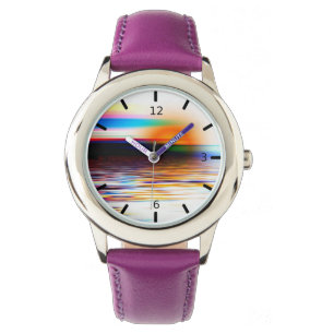 Mooie Sunset Art Watch Horloge