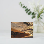 Mooie Sunset Beach bruiloft receptie Kaarten (Staand voorkant)