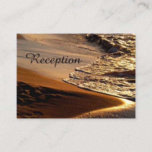 Mooie Sunset Beach bruiloft receptie Kaarten (Voorkant)