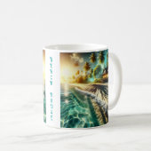 Mooie Sunset Beach House thema Koffiemok (Voorkant rechts)