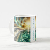 Mooie Sunset Beach House thema Koffiemok (Voorkant links)