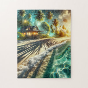 Mooie Sunset Beach House thema Legpuzzel