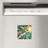 Mooie Sunset Beach House thema Magneet (Insitu (Vaatwasser))