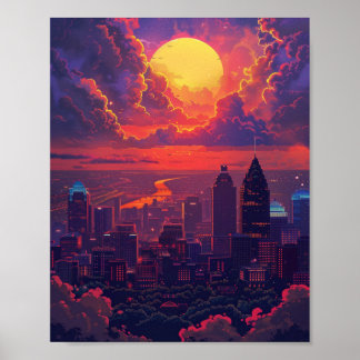 Mooie Sunset Louisville Kentucky USA Poster
