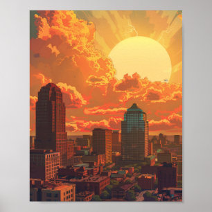 Mooie Sunset Memphis Tennessee USA Poster