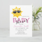 Mooie Sunshine Boho Baby shower Uitnodiging (Staand voorkant)