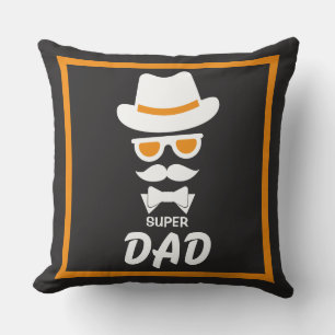 Mooie Super Pap Face met Mustaches, Pet, sunglass Kussen