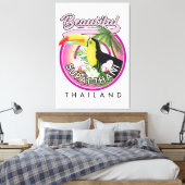 Mooie Surat Thani thailand logo Canvas Afdruk (Insitu (Slaapkamer))