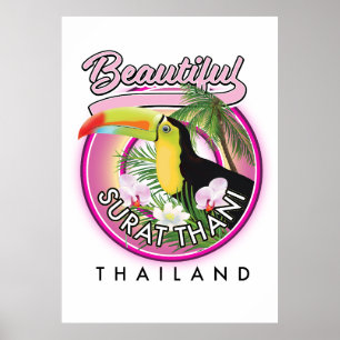 Mooie Surat Thani thailand logo Poster