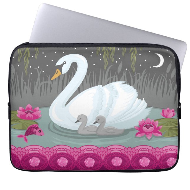 Mooie Swan-laptophoes Laptop Sleeve (Voorkant)