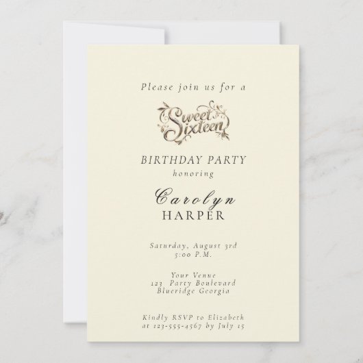 Mooie Sweet 16 Glowing Lights Vlinders Kaart (Achterkant)